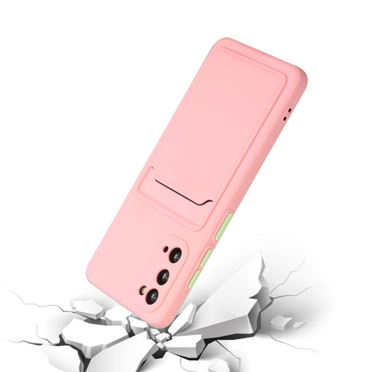 For Samsung Galaxy S20 Card Slot Design Shockproof TPU Protective Case(Pink) by buy2fix