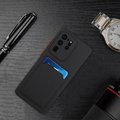 For Samsung Galaxy S20 Ultra Card Slot Design Shockproof TPU Protective Case(Black) by buy2fix