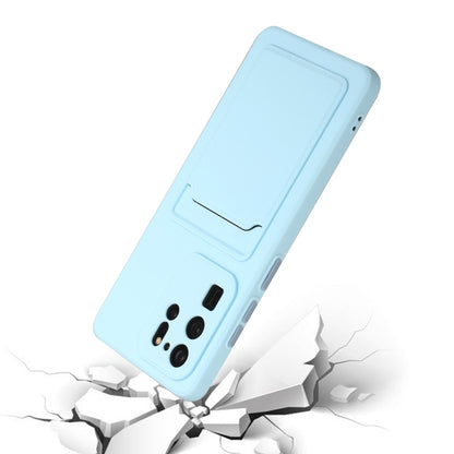 For Samsung Galaxy S20 Ultra Card Slot Design Shockproof TPU Protective Case(Sky Blue) by buy2fix