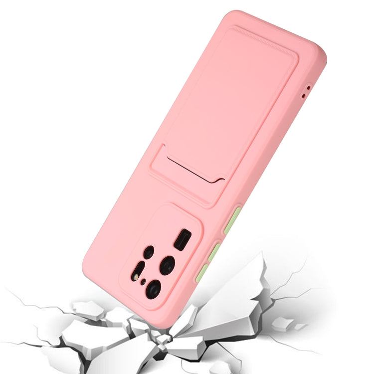 For Samsung Galaxy S20 Ultra Card Slot Design Shockproof TPU Protective Case(Pink) by buy2fix