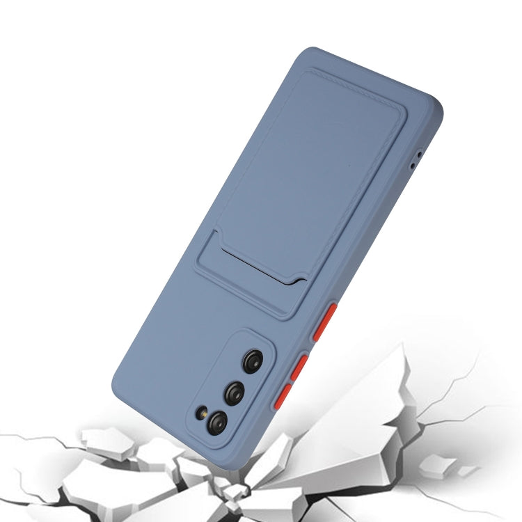 For Samsung Galaxy S20 FE Card Slot Design Shockproof TPU Protective Case(Gray) by buy2fix