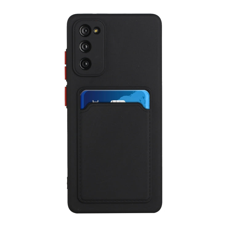 For Samsung Galaxy S20 FE Card Slot Design Shockproof TPU Protective Case(Black) by buy2fix