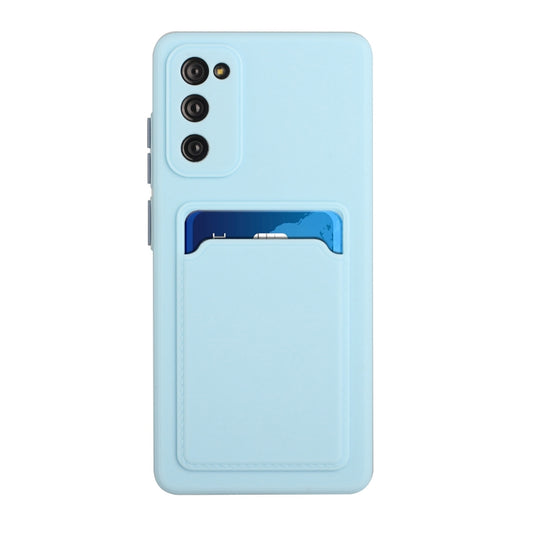 For Samsung Galaxy S20 FE Card Slot Design Shockproof TPU Protective Case(Sky Blue) by buy2fix
