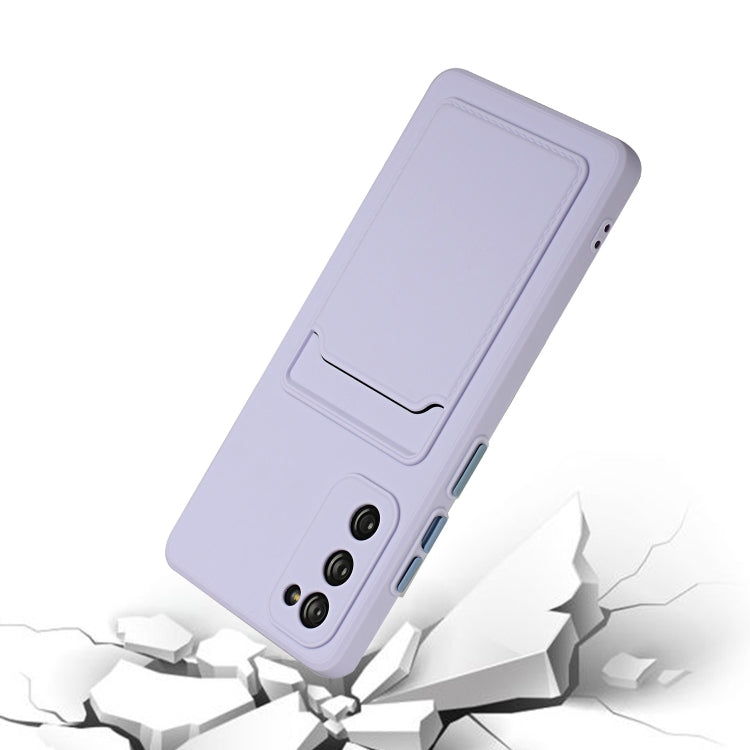 For Samsung Galaxy S20 FE Card Slot Design Shockproof TPU Protective Case(Purple) by buy2fix