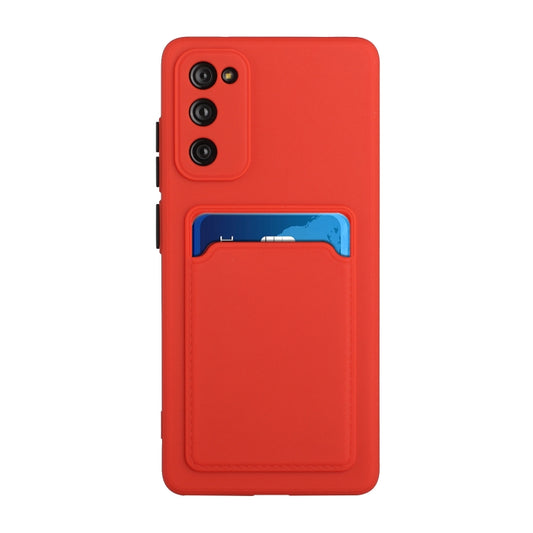 For Samsung Galaxy S20 FE Card Slot Design Shockproof TPU Protective Case(Red) - Galaxy S20 FE Cases by buy2fix | Online Shopping UK | buy2fix