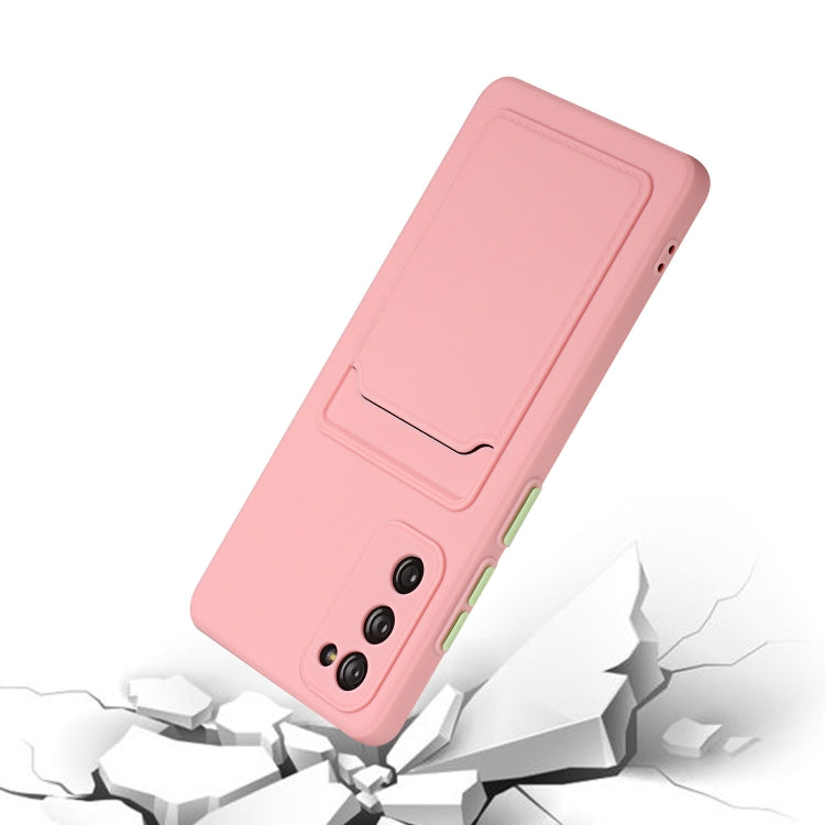 For Samsung Galaxy S20 FE Card Slot Design Shockproof TPU Protective Case(Pink) by buy2fix