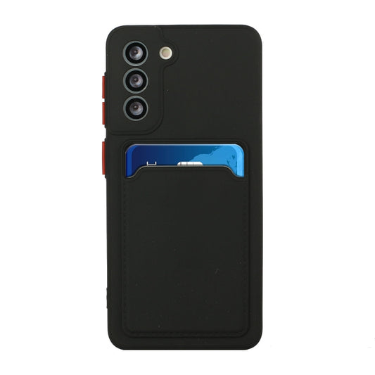For Samsung Galaxy S21 5G Card Slot Design Shockproof TPU Protective Case(Black) - Galaxy S21 5G Cases by buy2fix | Online Shopping UK | buy2fix