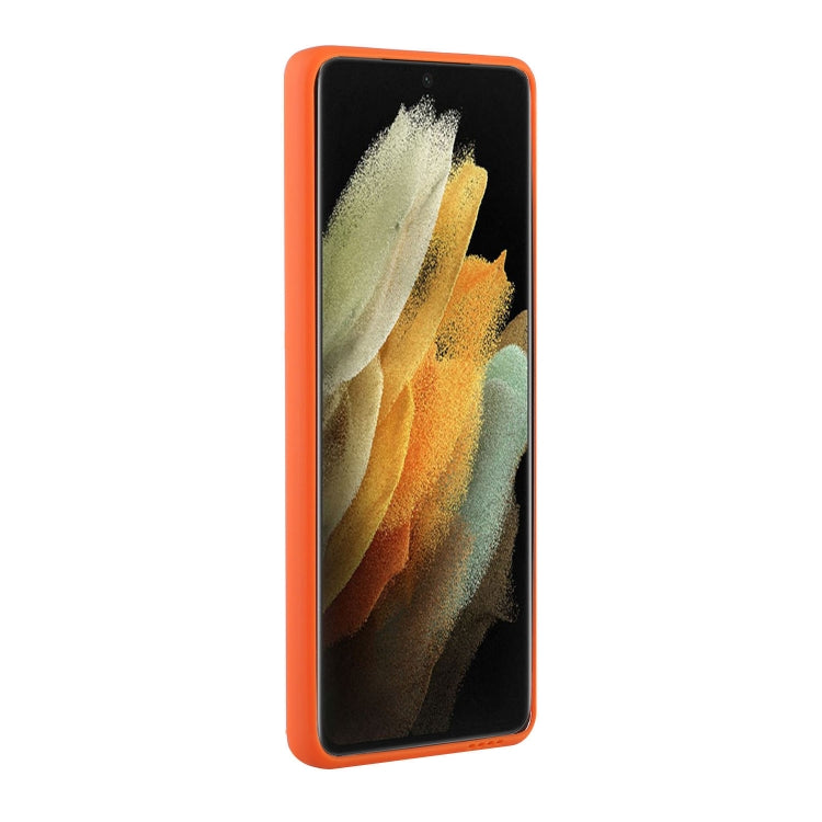 For Samsung Galaxy S21 Ultra 5G Card Slot Design Shockproof TPU Protective Case(Orange) - Galaxy S21 Ultra 5G Cases by buy2fix | Online Shopping UK | buy2fix