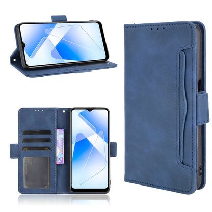 For OPPO A55 5G / A53s 5G Skin Feel Calf Pattern Horizontal Flip Leather Case with Holder & Card Slots & Photo Frame(Blue) by buy2fix
