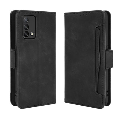 For OPPO A74 4G / F19 4G Skin Feel Calf Pattern Horizontal Flip Leather Case with Holder & Card Slots & Photo Frame(Black) by buy2fix