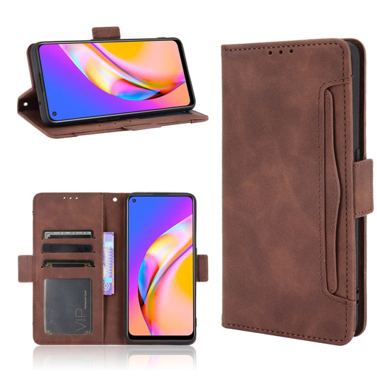 For OPPO A94 5G / Reno5Z 5G / F19 Pro+ 5G Skin Feel Calf Pattern Horizontal Flip Leather Case with Holder & Card Slots & Photo Frame(Brown) by buy2fix