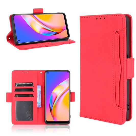 For OPPO A94 5G / Reno5Z 5G / F19 Pro+ 5G Skin Feel Calf Pattern Horizontal Flip Leather Case with Holder & Card Slots & Photo Frame(Red) by buy2fix