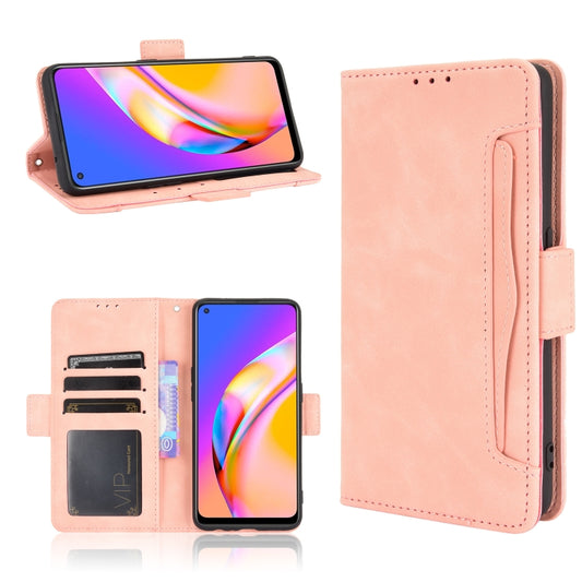 For OPPO A94 5G / Reno5Z 5G / F19 Pro+ 5G Skin Feel Calf Pattern Horizontal Flip Leather Case with Holder & Card Slots & Photo Frame(Pink) by buy2fix