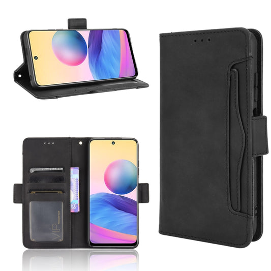 For Xiaomi Redmi Note 10 5G Skin Feel Calf Pattern Horizontal Flip Leather Case with Holder & Card Slots & Photo Frame(Black) - Xiaomi Cases by buy2fix | Online Shopping UK | buy2fix