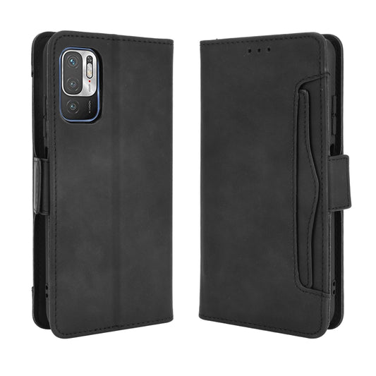For Xiaomi Redmi Note 10 5G Skin Feel Calf Pattern Horizontal Flip Leather Case with Holder & Card Slots & Photo Frame(Black) - Xiaomi Cases by buy2fix | Online Shopping UK | buy2fix