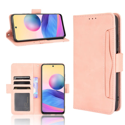 For Xiaomi Redmi Note 10 5G Skin Feel Calf Pattern Horizontal Flip Leather Case with Holder & Card Slots & Photo Frame(Pink) - Xiaomi Cases by buy2fix | Online Shopping UK | buy2fix