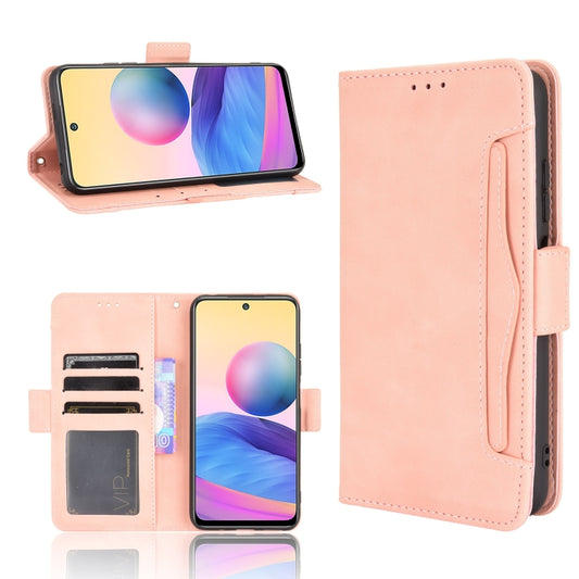 For Xiaomi Redmi Note 10 5G Skin Feel Calf Pattern Horizontal Flip Leather Case with Holder & Card Slots & Photo Frame(Pink) - Xiaomi Cases by buy2fix | Online Shopping UK | buy2fix