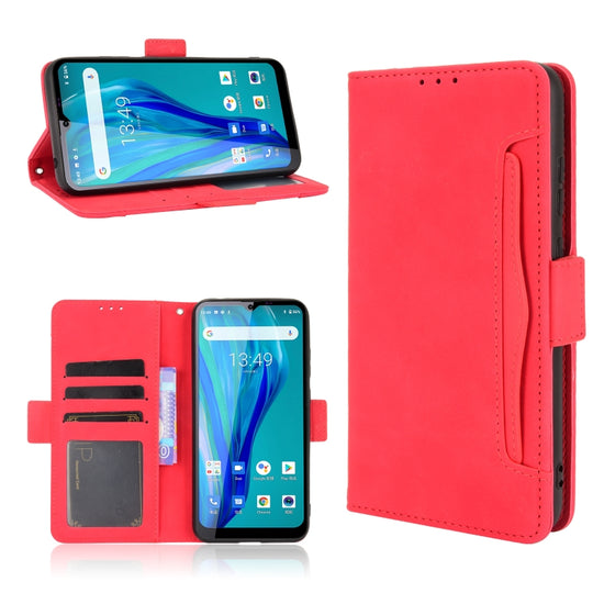 For Oukitel C23 Pro Skin Feel Calf Pattern Horizontal Flip Leather Case with Holder & Card Slots & Photo Frame(Red)