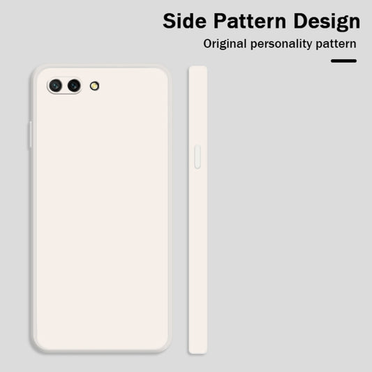 For Honor 10 Solid Color Imitation Liquid Silicone Straight Edge Dropproof Full Coverage Protective Case(White) - Honor Cases by buy2fix | Online Shopping UK | buy2fix