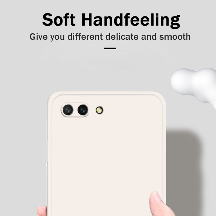 For Honor 10 Solid Color Imitation Liquid Silicone Straight Edge Dropproof Full Coverage Protective Case(White) - Honor Cases by buy2fix | Online Shopping UK | buy2fix