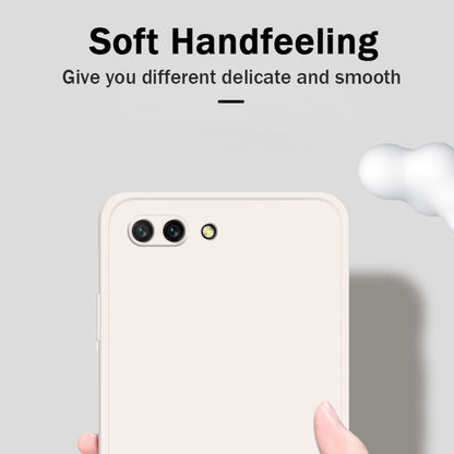 For Honor 10 Solid Color Imitation Liquid Silicone Straight Edge Dropproof Full Coverage Protective Case(White) - Honor Cases by buy2fix | Online Shopping UK | buy2fix