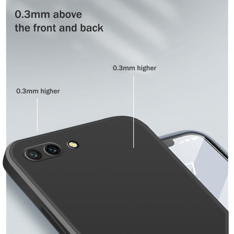For Honor 10 Solid Color Imitation Liquid Silicone Straight Edge Dropproof Full Coverage Protective Case(White) - Honor Cases by buy2fix | Online Shopping UK | buy2fix
