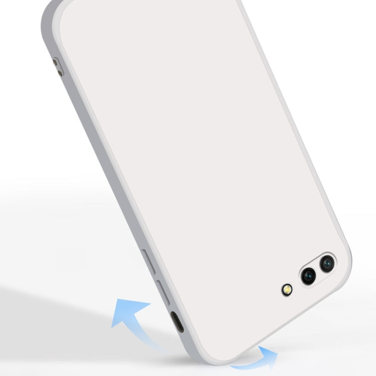 For Honor 10 Solid Color Imitation Liquid Silicone Straight Edge Dropproof Full Coverage Protective Case(White) - Honor Cases by buy2fix | Online Shopping UK | buy2fix