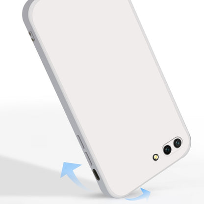For Honor 10 Solid Color Imitation Liquid Silicone Straight Edge Dropproof Full Coverage Protective Case(White) - Honor Cases by buy2fix | Online Shopping UK | buy2fix