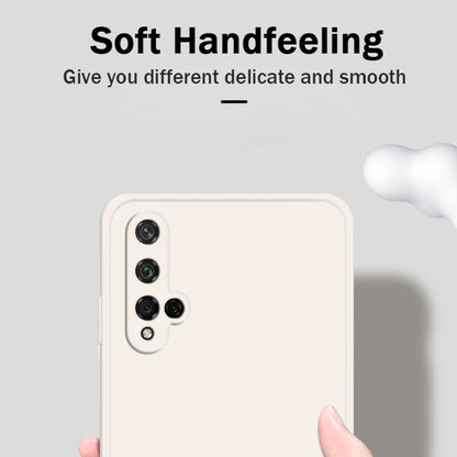 For Honor 20 Solid Color Imitation Liquid Silicone Straight Edge Dropproof Full Coverage Protective Case(Black) - Honor Cases by buy2fix | Online Shopping UK | buy2fix