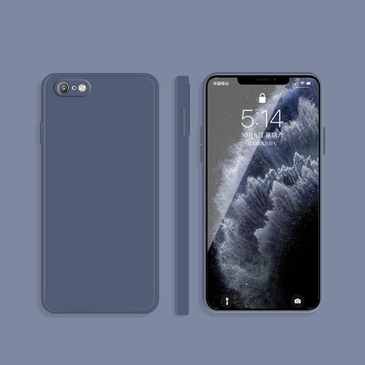 Solid Color Imitation Liquid Silicone Straight Edge Dropproof Full Coverage Protective Case For iPhone 6s / 6(Gray) - More iPhone Cases by buy2fix | Online Shopping UK | buy2fix