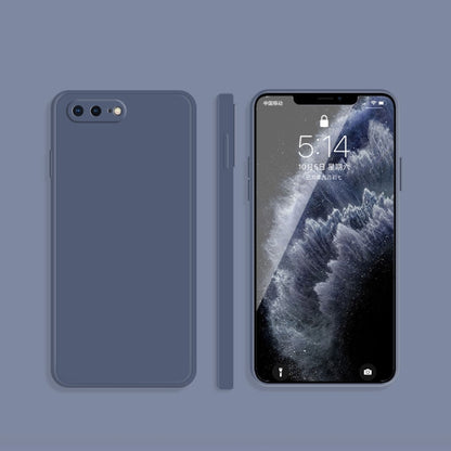 Solid Color Imitation Liquid Silicone Straight Edge Dropproof Full Coverage Protective Case For iPhone 8 Plus / 7 Plus(Gray) - More iPhone Cases by buy2fix | Online Shopping UK | buy2fix