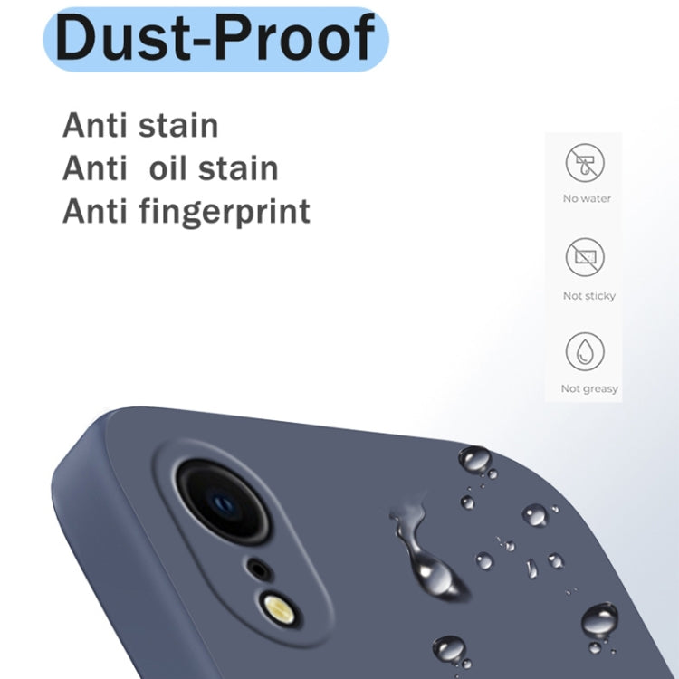 For iPhone XR Solid Color Imitation Liquid Silicone Straight Edge Dropproof Full Coverage Protective Case(Dark Green) - More iPhone Cases by buy2fix | Online Shopping UK | buy2fix