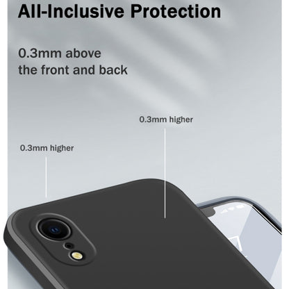 For iPhone XR Solid Color Imitation Liquid Silicone Straight Edge Dropproof Full Coverage Protective Case(Red) - More iPhone Cases by buy2fix | Online Shopping UK | buy2fix