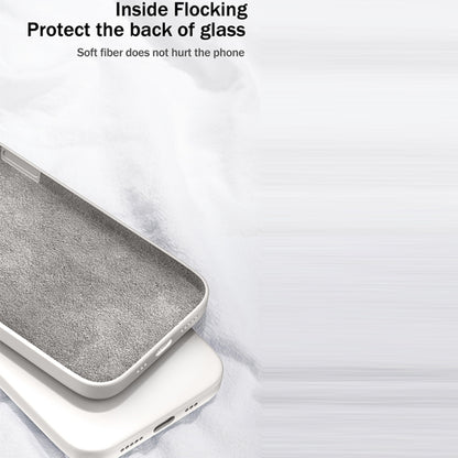 For iPhone XS Max Solid Color Imitation Liquid Silicone Straight Edge Dropproof Full Coverage Protective Case(White) - More iPhone Cases by buy2fix | Online Shopping UK | buy2fix