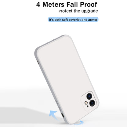 For iPhone 11 Solid Color Imitation Liquid Silicone Straight Edge Dropproof Full Coverage Protective Case (Blue) - iPhone 11 Cases by buy2fix | Online Shopping UK | buy2fix