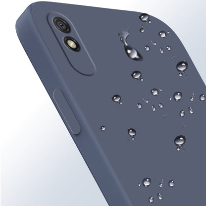 For Xiaomi Redmi 9A Solid Color Imitation Liquid Silicone Straight Edge Dropproof Full Coverage Protective Case(Sky Blue) - Xiaomi Cases by buy2fix | Online Shopping UK | buy2fix