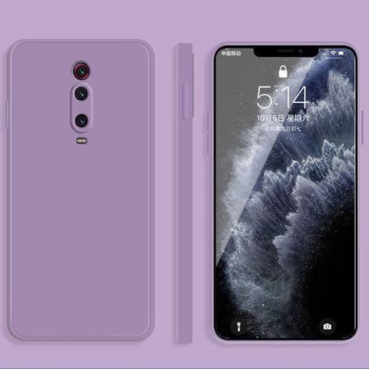 For Xiaomi Redmi K20 Pro Solid Color Imitation Liquid Silicone Straight Edge Dropproof Full Coverage Protective Case(Purple) - Xiaomi Cases by buy2fix | Online Shopping UK | buy2fix