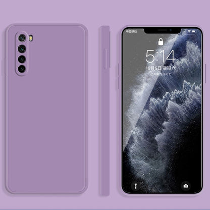 For Xiaomi Redmi Note 8 Solid Color Imitation Liquid Silicone Straight Edge Dropproof Full Coverage Protective Case(Purple) - Xiaomi Cases by buy2fix | Online Shopping UK | buy2fix