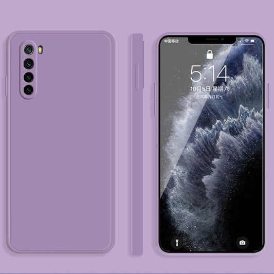 For Xiaomi Redmi Note 8 Solid Color Imitation Liquid Silicone Straight Edge Dropproof Full Coverage Protective Case(Purple) - Xiaomi Cases by buy2fix | Online Shopping UK | buy2fix
