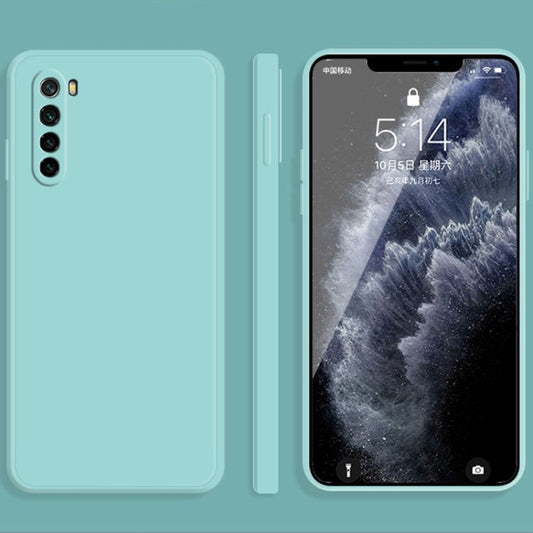 For Xiaomi Redmi Note 8 Solid Color Imitation Liquid Silicone Straight Edge Dropproof Full Coverage Protective Case(Sky Blue) - Xiaomi Cases by buy2fix | Online Shopping UK | buy2fix