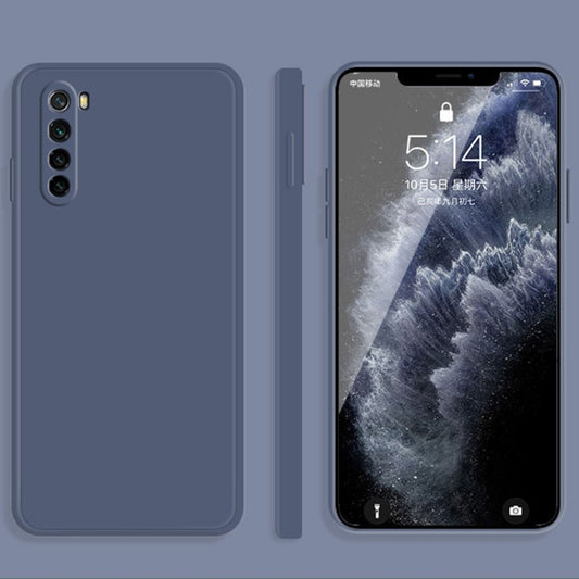 For Xiaomi Redmi Note 8 Solid Color Imitation Liquid Silicone Straight Edge Dropproof Full Coverage Protective Case(Grey) - Xiaomi Cases by buy2fix | Online Shopping UK | buy2fix