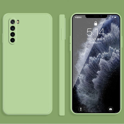 For Xiaomi Redmi Note 8 Solid Color Imitation Liquid Silicone Straight Edge Dropproof Full Coverage Protective Case(Matcha Green) - Xiaomi Cases by buy2fix | Online Shopping UK | buy2fix