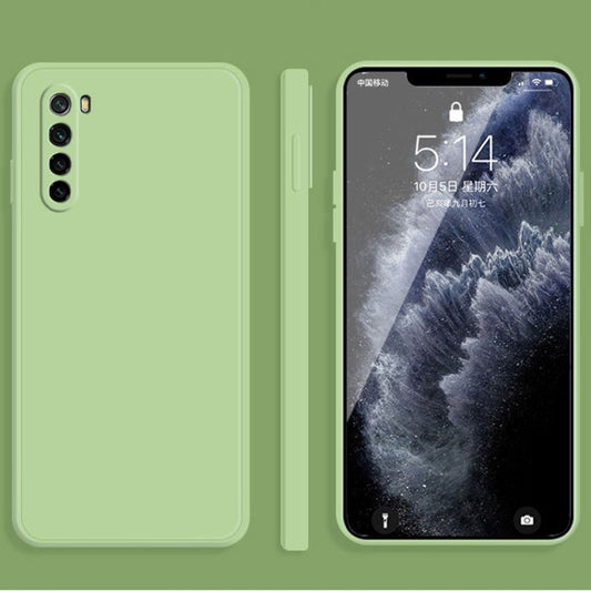 For Xiaomi Redmi Note 8 Solid Color Imitation Liquid Silicone Straight Edge Dropproof Full Coverage Protective Case(Matcha Green) - Xiaomi Cases by buy2fix | Online Shopping UK | buy2fix