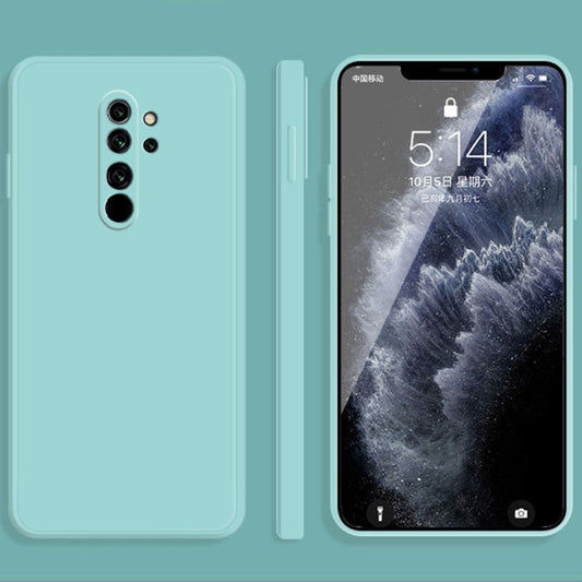 For Xiaomi Redmi Note 8 Pro Solid Color Imitation Liquid Silicone Straight Edge Dropproof Full Coverage Protective Case(Sky Blue) - Xiaomi Cases by buy2fix | Online Shopping UK | buy2fix