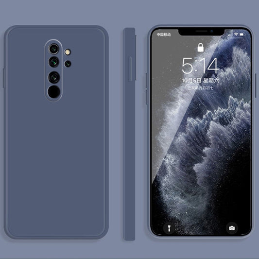 For Xiaomi Redmi Note 8 Pro Solid Color Imitation Liquid Silicone Straight Edge Dropproof Full Coverage Protective Case(Grey) - Xiaomi Cases by buy2fix | Online Shopping UK | buy2fix