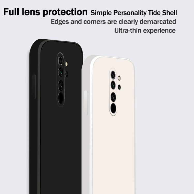 For Xiaomi Redmi Note 8 Pro Solid Color Imitation Liquid Silicone Straight Edge Dropproof Full Coverage Protective Case(Red) - Xiaomi Cases by buy2fix | Online Shopping UK | buy2fix