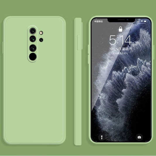 For Xiaomi Redmi Note 8 Pro Solid Color Imitation Liquid Silicone Straight Edge Dropproof Full Coverage Protective Case(Matcha Green) - Xiaomi Cases by buy2fix | Online Shopping UK | buy2fix