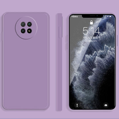 For Xiaomi Redmi Note 9 5G Solid Color Imitation Liquid Silicone Straight Edge Dropproof Full Coverage Protective Case(Purple) - Xiaomi Cases by buy2fix | Online Shopping UK | buy2fix
