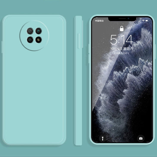For Xiaomi Redmi Note 9 5G Solid Color Imitation Liquid Silicone Straight Edge Dropproof Full Coverage Protective Case(Sky Blue) - Xiaomi Cases by buy2fix | Online Shopping UK | buy2fix