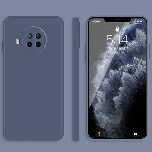 For Xiaomi Redmi Note 9 Pro Solid Color Imitation Liquid Silicone Straight Edge Dropproof Full Coverage Protective Case(Grey) - Xiaomi Cases by buy2fix | Online Shopping UK | buy2fix